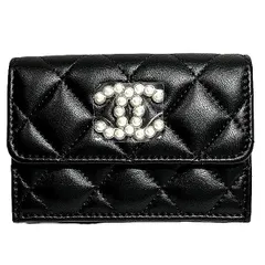 シャネル　CHANEL　スモール　フラップ　ウォレット　ラムスキン　AP3808　3つ折り財布　レディース　美品