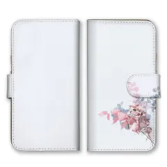 Galaxy S10+ plus SC-04L SCV42 ケース 手帳型 ギャラクシーS10プラス スマホケース 携帯ケース 花 花柄 植物 バラ 薔薇 可愛い おしゃれ シンプル 上品 白 エレガント カラー07のサムネイル