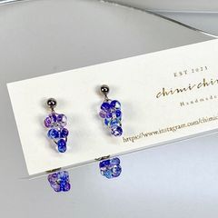 小粒なぶどうちゃんシリーズ🍇　サージカルステンレスポストピアス
