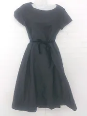 ◇ ◎ IENA イエナ フォーマル オケージョン 半袖 膝下丈 ワンピース ブラック レディース E  【1306050035788】