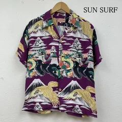 【SUN SURF】 サンサーフ アロハシャツ レーヨン オープンカラー 総柄 SUN SURF サンサーフ アロハシャツ ハワイアンシャツ RAYON