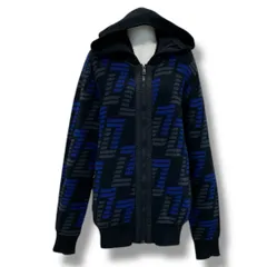 ENPORIO ARMANI エンポリオ アルマーニ フルジップニットパーカー 羊毛 ダブルジップ 上着 アウターサイズM  メンズ 冬 ゴーゴー古着久喜倉庫店 鴻468T