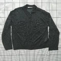 ◇ Θ アメリカン ホリック 光沢加工 長袖 シアー襟付きカーディガン サイズM ブラック系 レディース E  【1508250010132】