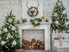 装飾 花 ラメ クリスマス 10点セット ゴールドorシルバー ツリー 造花