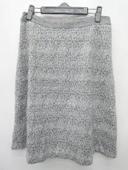 ◇ ⊇ Aylesbury アリスバーリー 総柄 膝丈 台形 スカート サイズ11 グレー ベージュ系 レディース P  【1407100016013】