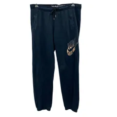 NIKE ジャージパンツ M ブラック ナイキ メタリックロゴ スウェットパンツ 古着卸 アメリカ仕入 2507-691