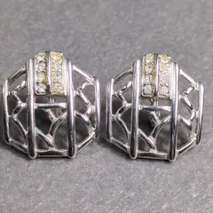 MONET モネ　シルバーイヤリング　ストーン　ヴィンテージ　大ぶり