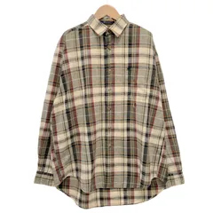 トミー ヒルフィガー チェックシャツ Lサイズ TOMMY HILFIGER  長袖シャツ リネン 混合 アメカジ ストリート ゆるだぼ 古着 C406