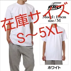 S～5XL 新品 PRO5 プロファイブ 無地 半袖 Tシャツ ホワイト 白
