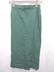◇ ⊂　◎　●未使用● fifth フィフス タグ付き　スリット ロング丈 タイト スカート サイズ　M グリーン レディース E  【1410230009428】