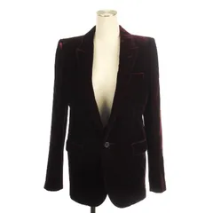 サンローラン パリ SAINT LAURENT PARIS ベルベットジャケット ベロア イタリア製 517740 Y525R ワインレッド F34 Sのサムネイル