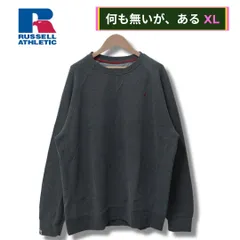 ラッセル アスレチック スウェット XL相当 ダークグレー 00s Russell Athletic ストリート Y2K オーバーサイズ ビッグシルエット ゆるだぼ ワンポイント プレミアムフリース PREMIUM FLEECE 古着 K807