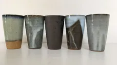 〇陶器 ビアタンブラー コップ 5客セット