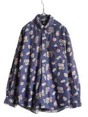 【お得なクーポン配布中!】 90s ドッカーズ リーバイス 総柄 長袖 ボタンダウン シャツ メンズ L / 90年代 オールド LEVIS DOCKERS 長袖シャツ ポケット付き コットン