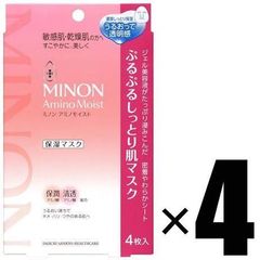 (4個)MINON ミノン アミノモイスト ぷるぷるしっとり肌マスク 22mL×4枚入×4個