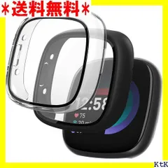 有名ブランド Fitbit - versa4＋保護カバー透明、黒 versa4＋保護