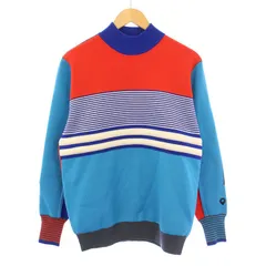 美品 nagonstans ナゴンスタンス 長袖 エルボーパッチ ニット セーター 470CA870-6380 サイズ38 ブルー レディース 古着 中古 nagonstans - 美品 nagonstans ナゴンスタンス 長袖 エルボー