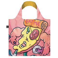 新品 送料無料 LOQI ローキー Recycled Bag トートバッグ エコバッグ 折りたたみ 大きめ 撥水加工 収納ポーチ ブロスマインド/スラッシャー ザ スライス【SPORTUS】