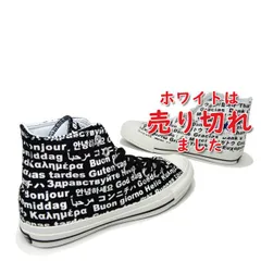 【60％オフ】コンバース スニーカー レディース 黒 22.5cm CONVERSE ALL STAR 100 MULTILINGUAL HI ブラック 8,800円の品 在庫処分 セール