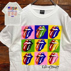 ローリングストーンズ ROLLING STONES アンディウォーホル リップアンドタン ベロ カラフル 白 バンド Tシャツ ティーシャツ ロック ツアー ライブ デザイン 両面 プリント 派手 古着 ビンテージ アーティスト 2025  2500 p10