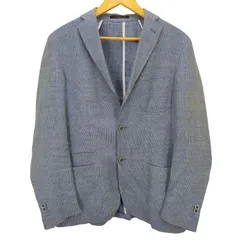 【未使用品】コルネリアーニ メンズスーツ 52 XL ブルーグレー チェック柄 未使用品】コルネリアーニ メンズスーツ 52 XL ブルーグレー