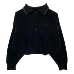 FRED PERRY フレッドペリー FZ7259 Ray BEAMS レイビームス別注 Tipped Collar Cardigan ティップド カラー ショート カーディガン ダークネイビー系 10【中古】