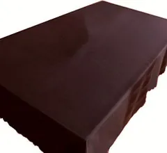ダークブラウン しあわせ倉庫 シンプル テーブルクロス 無地 テーブル 食卓 カバー 長方形 撥水 (ダークブラウン)