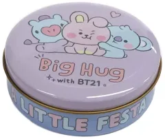 【中古】小物入れ・マルチケース・缶ケース COOKY(ジョングク)＆MANG(ジェイホープ)＆KOYA(アールエム) ミニ丸缶ケース BT21 Petit Can(プチキャン2)付属品