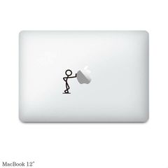 【全機種対応】MacBook ステッカー スキンシール デカール 棒人間 リーン