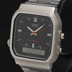 Working Casio Quartz Black Dial AQW-61 Digital Men's Watch 2,000,000 NSK KMR