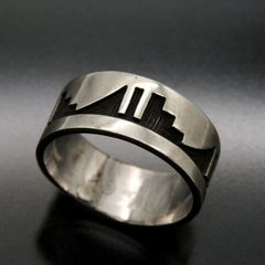 Guy Josytewa ホピ族 リング オーバーレイ ガイジョスティワ メンズ レディース 指輪 シルバー 23号 28010508のサムネイル
