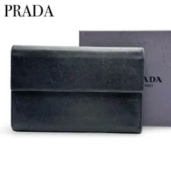 PRADA新作チェーンストラップ付きがま口ブラッシュドレザー 財布