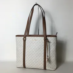 2508-403｜美品｜マイケルコース トートバッグ ブラウン ロゴ総柄