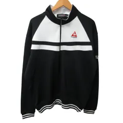 ルコックスポルティフ le coq sportif プルオーバー ジャケット ハーフジップブルゾン ロゴ刺? 黒 白 ホワイト ブラック LL 1221 ■GY09のサムネイル