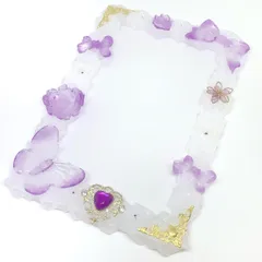 【即購入OK‼️】B7 硬質ケース ホイップデコ 紫 姫系 推し活