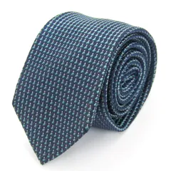 バナナリパブリック ブランド ネクタイ チェック柄 ドット 格子柄 シルク PO メンズ ネイビー Banana Republic 【中古】