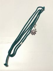 新品 帯締め 正絹/樹脂 帯留め 付き 三分紐 