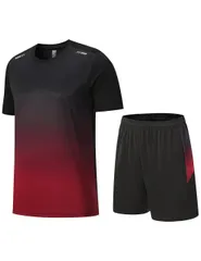 【ラスト1点】ランニングウェア ショートパンツ トレーニングウェア 半袖tシャツ カジュアル 上下セット 薄手 吸汗速乾 メンズ 無地 スポーツウェア 通気防臭夏 Leaves] 部屋着 [Wisdom 大きいサイズ