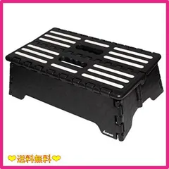 ★スタッフおすすめ★ブラック howen 折りたたみ式低踏み台 (折りたたみ厚み5cm)ステップ 玄関台 コンパクト 省スペース 老人 耐荷重120kg 37*21*13cm