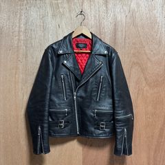 希少【HORN WORKS ホーンワークス  【商品名】角石 / 中綿 キルティング/ライダースジャケット レザージャケット/ダブルライダース/ジャケット ブルゾン