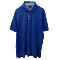 TOMMY HILFIGER 半袖 無地ポロシャツ L ブルー トミーヒルフィガー 古着卸 アメリカ仕入 a704-5499