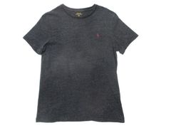 Ralph Lauren ワンポイントロゴ刺繍Tシャツ M チャコールグレー アメリカ古着 ラルフローレン