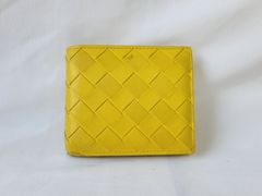 ボッテガヴェネタ イントレチャート 二つ折り財布 イエロー BOTTEGAVENETA