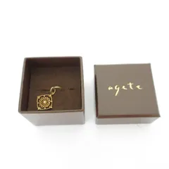 美品 agete アガット 1Pダイヤモンド K10 ペンダントトップ ネックレストップ イエローゴールド レディース 古着 中古 USED