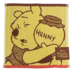 【メール便】くまのプーさん ミニタオル ジャガードハンカチタオル ハニーラブフェイス ディズニー 丸眞 汗拭きタオル キャラクター グッズ 