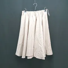 ◇ tocco closet ウエストゴム ポケット無し 裏地あり ガーリー ひざ丈 フレア スカート サイズM ピンク レディース E  【1309250024255】