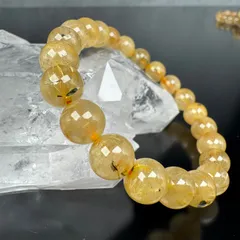 ☆別格高級品！福徳大黒宝珠①！強運！太陽　タイチン　ゴールド　ルチル　ブレス ☆別格高級品！福徳大黒宝珠①！強運！太陽 タイチン ゴールド ルチル