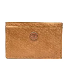 CHANEL シャネル　レザー　ココボタン　カードケース　名刺入れ　ベージュ系 激レア 新品本物 シャネル ココクラッシュ ノベルティ カード