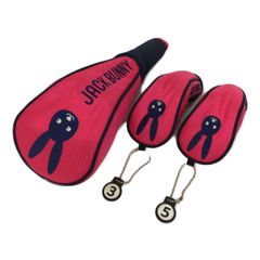 中古 ジャックバニー Jack Bunny!! ヘッドカバー ピンク 3点セット うさぎ ドライバー＆ユーティリティ