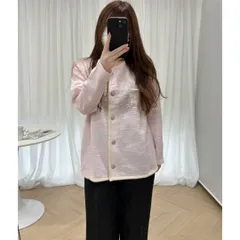 新品 未使用 レディース 女性 ツイードジャケット ポケット ジャケット オシャレ お洒落 ピンク 可愛い